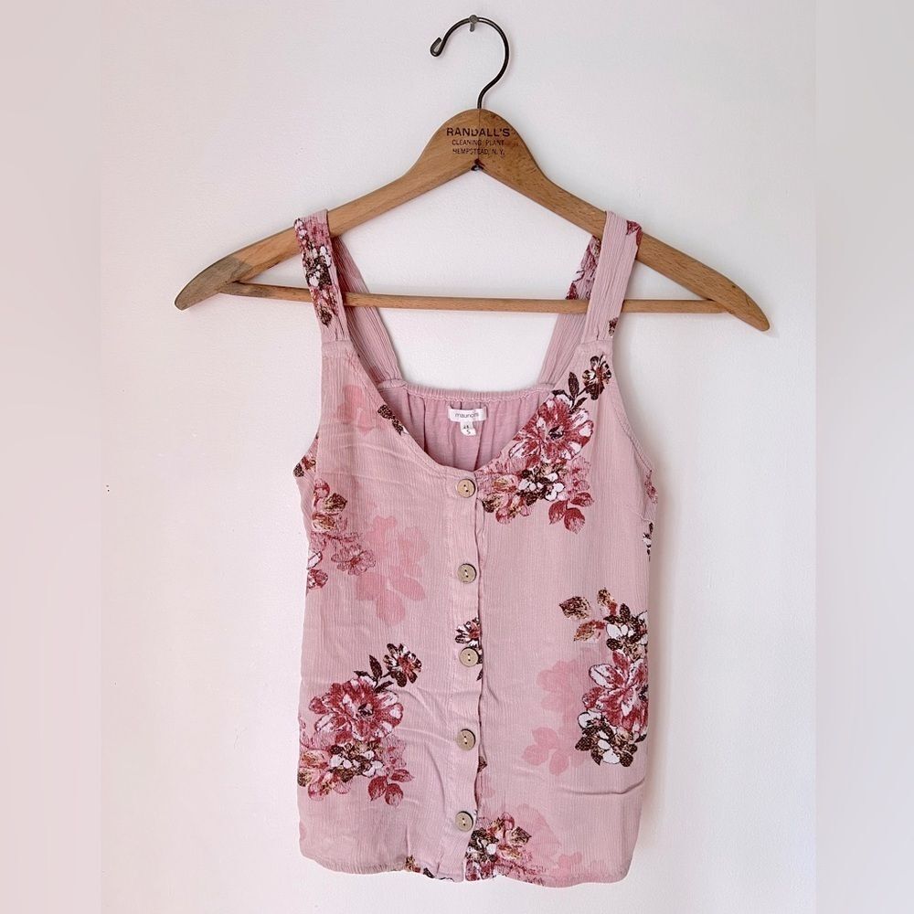 Women’s Maurice’s fuchsia rose pinks flowy summer crop tank